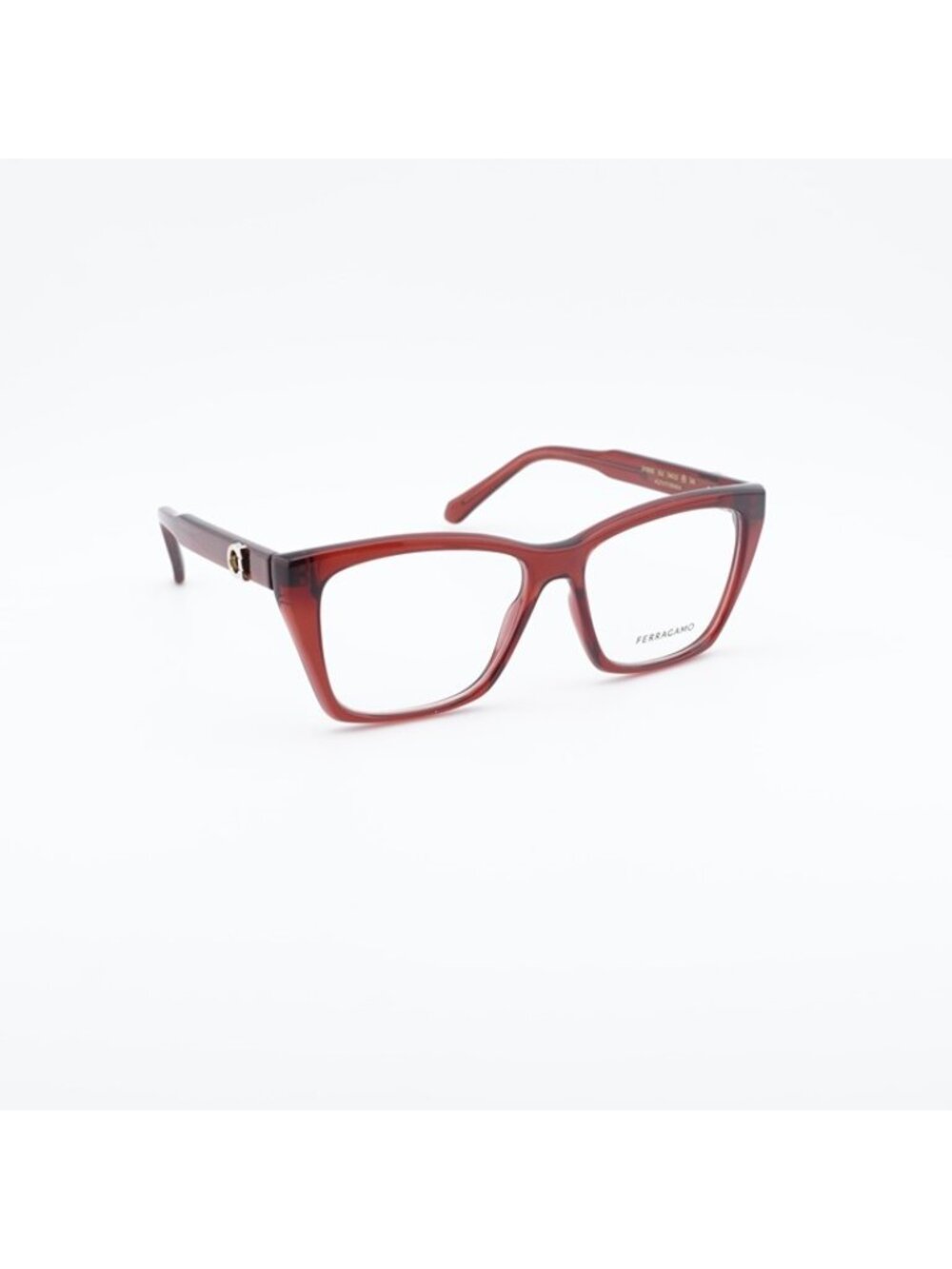 Salvatore Ferragamo SF3030E 616 Eyeglasses Transparent Red 54mm Square Frame - Picture 3 of 9